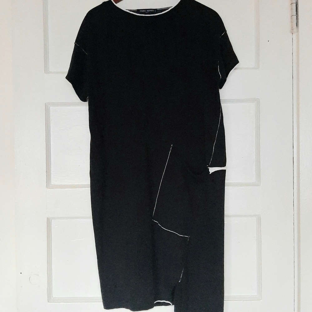 Yoshi Kondo Sophia Knit Linen Blend Tunic Column Dress